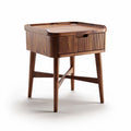 Wooden nightstand with drawer for bedroom storage 45 x 40 x 60cm
