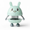 Spring toy with smiling character design in mint green color 10 x 10 x 15cm