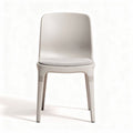 Plastic dining chair with fabric cushion in off-white color 45 x 45 x 85cm