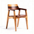 Wooden armchair with ergonomic design suitable for dining and office use